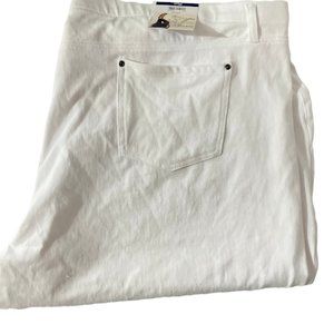 Terra & Sky Women's Capri Jegging 5X Midrise Fitted White NEW NWT